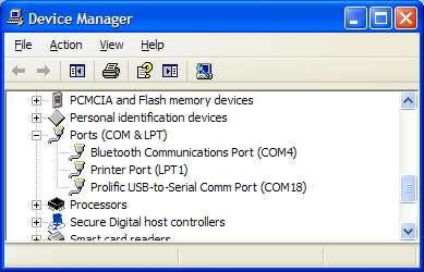 when serial ports are added to or removed from the computer (see below).