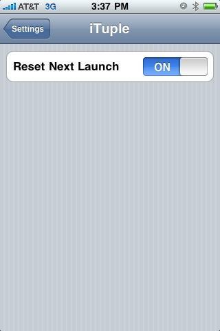 After tapping Reset, you will see the message: