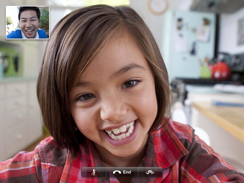 FaceTime 7 About FaceTime FaceTime lets you make video calls over Wi-Fi. Use the front camera to talk face-to-face, or the back camera to share what you see around you.