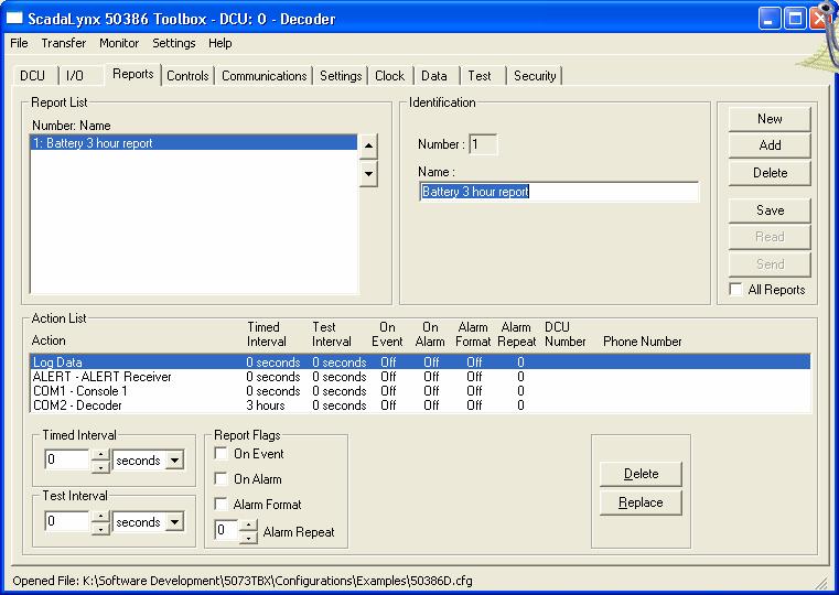 4 Reports Tab The Reports Tab defines the reporting schemes which are assigned