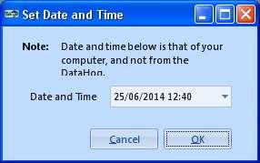 3.5 SET DATE AND TIME The DataHog has a built-in real-time clock which provides the date and timestamp on the datafiles. This date and time feature is user configurable.