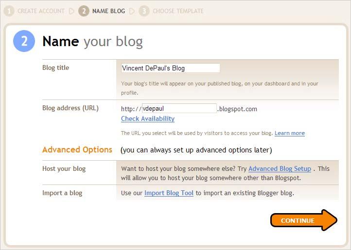 Click Create your blog now on the Dashboard screen. 6.
