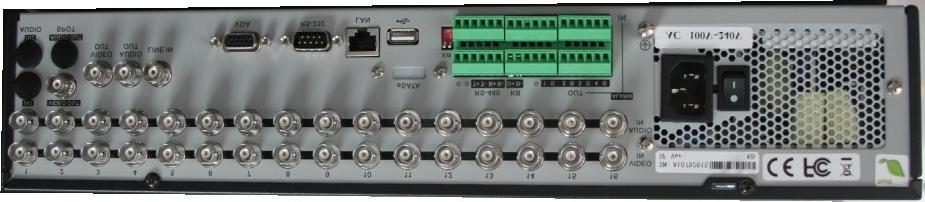 Interfaces Interfaces Descriptions 1 2 3 4 5 6 7 8 9 10 11 12 1 VIDEO IN, AUDIO IN 2 VIDEO SPOT OUT 3 VIDEO OUT, AUDIO OUT 4 LINE IN 5 VGA Interface 6 RS-232 Serial Interface 7 LAN Network Interface