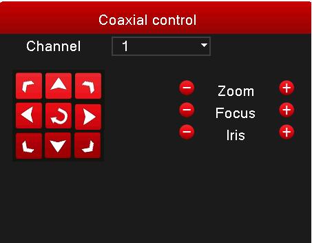 Coaxial Control Click Coaxial Control to enter coaxial control interface.