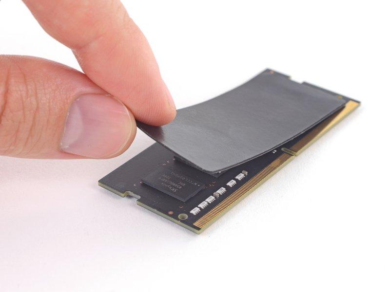 Peel off and transfer the thermal pad from the original RAM stick to your replacement RAM before you install it in