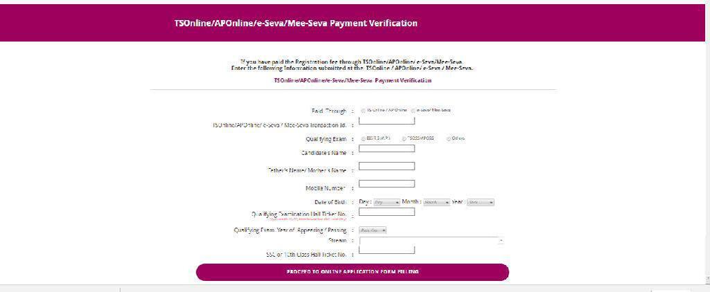 6. If the payment selected mode is Debit card / Credit card, follow the