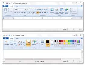 WordPad & Paint WordPad and Paint now have many new features