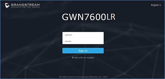 USING GWN7600LR AS MASTER ACCESS POINT CONTROLLER Master Mode allows a GWN7600LR to act as an Access Point Controller managing other GWN7600LR access points.
