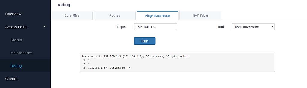 Syslog Figure 39: IP Traceroute The syslog Web page displays logs generated by the GWN7600LR for troubleshooting purpose as shown in