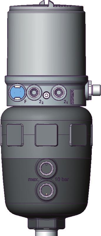 Installation Ensure that the pneumatic connections of the positioner and those of the actuator are situated preferably vertically one above the other (see Fig. 9 ).