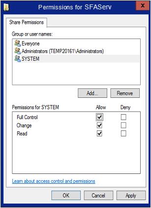 2 Installing Network Server Step 3: Sharing the
