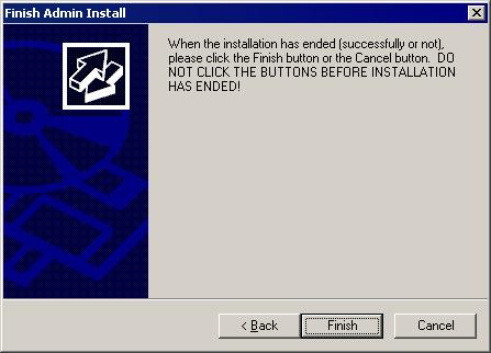 8 Installing in a Microsoft Windows Terminal Server/Citrix Environment Three-tiered Environment 4. Follow the instructions on the installation dialogs.