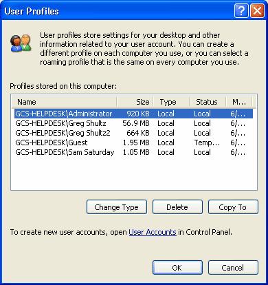 computer to another. To run the Profile Manager, you must log on as a Computer Administrator and follow these steps: 1.