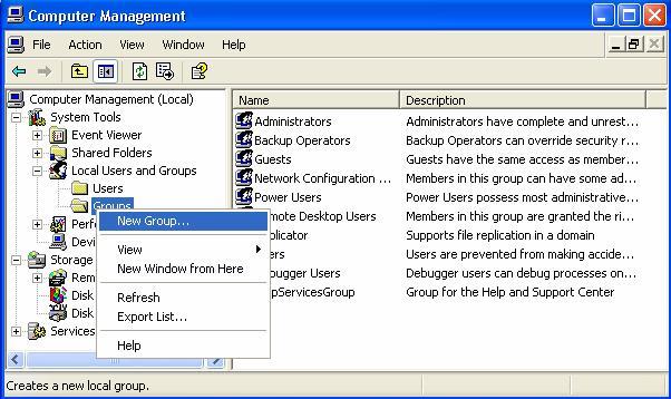 MANAGING USER ACCOUTS AND GROUPS.4. LAB: Create a group and add/remove user to the group 1. Right click on My Computer icon and select Manage 2.