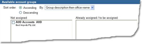 Local administrator view Local administrators see only those account groups for offices that BOTH this user has access to AND the local administrator has access to
