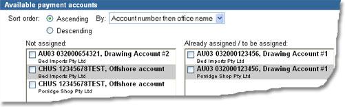 Super administrator view Super administrators see all valid account/office pairs available for those offices that the user has access to.