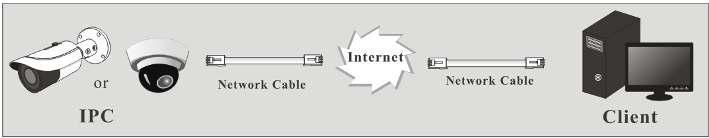 Open the IE browser and input the domain name and http port to access.