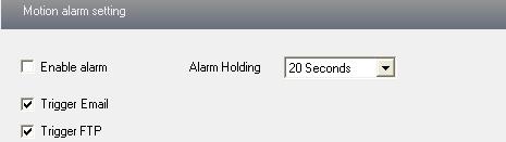 4.3.3 Motion Detection Schedule Go to Alarm configuration Motion Detection schedule interface as shown below. Week schedule You can set an alarm schedule for any day of the week, Monday to Sunday.