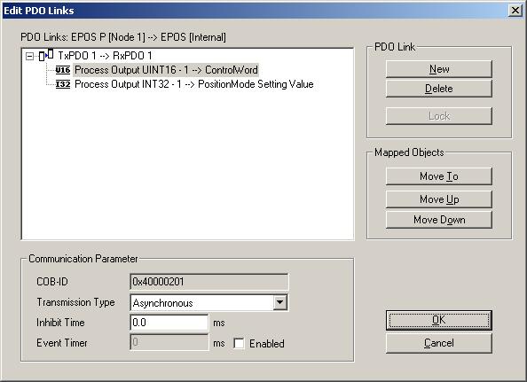 Figure 38: Edit PDO Links Communication Parameter: Parameter COB-ID Description COB-ID of the linked PDO s.