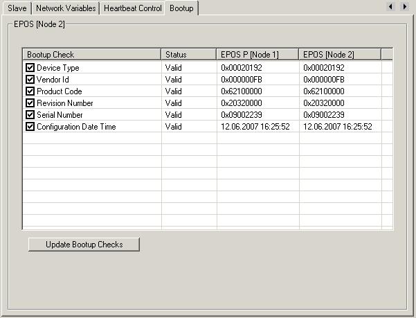 6.3.3.4 Configuration View Bootup The configuration view Bootup allows to define various bootup configuration checks.