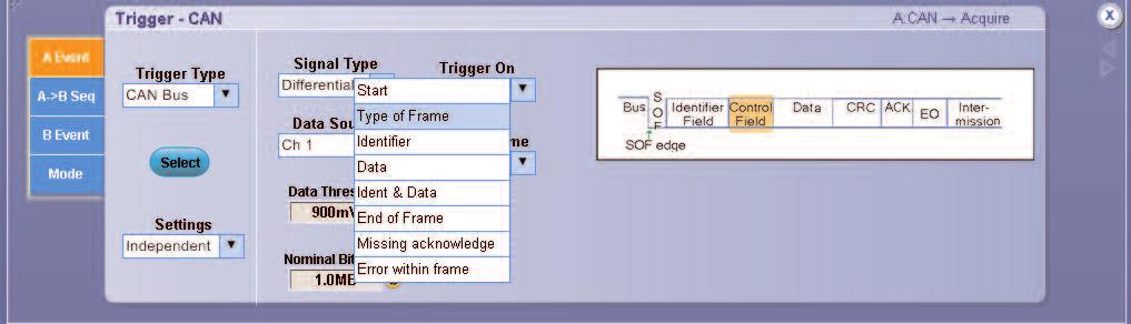 Figure 12. Trigger Setup in TDSVNM There will be exchange of data between different buses using the gateway. In this heterogeneous network, there is need for following analysis.