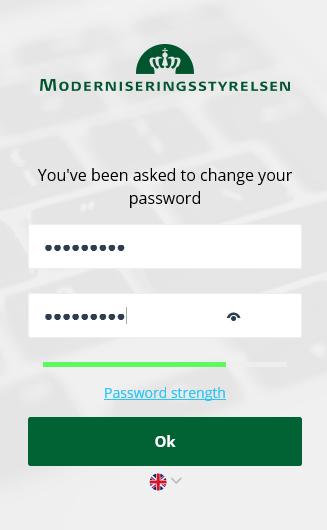 Enter your new password twice. Remember that your password must contain: at least eight characters both upper case and lower case letters at least one figure at least one special character [!