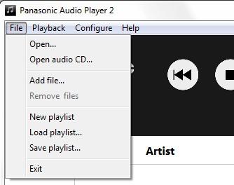 If audio files are added to the playlist, an alert window opens.