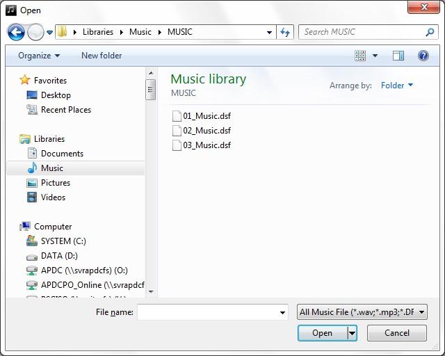 Multiple files can be selected at the same time.