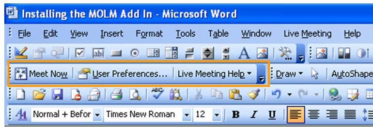 com Installing the Add-In Pack The Microsoft Office Live Meeting Add-in Pack is an optional component that extends some