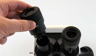 10, 16, 25 and 40 widefield eyepieces for persons wearing glasses. Preparation 1.