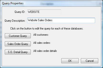 E-Commerce 5. Website orders are queried by a logical field within the sales order. The Customer Query and the S.O.