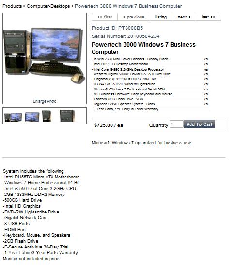 E-Commerce Note that the item contains the multiple images on the top left side of the page. Click on the thumbnails below the image to view each image.