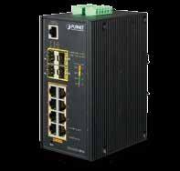 L2+ Industrial 8-Port 1/1/T 82.3at + 4-Port 1/X SFP Managed Ethernet Switch Physical Port 8 1/1/BASE-T Gigabit Ethernet RJ45 ports with IEEE 82.