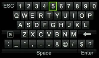 Chapter 4: Operating instructions Figure 7: The soft keyboard Description of the keys in the soft keyboard: Switch to lowercase/uppercase Space Exit the soft keyboard Alphanumeric characters