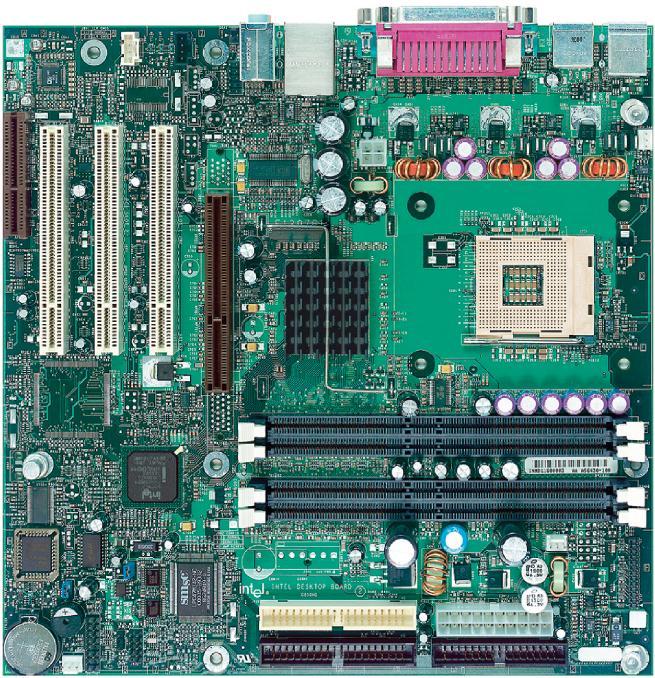 Motherboard Printed circuit board inside processor
