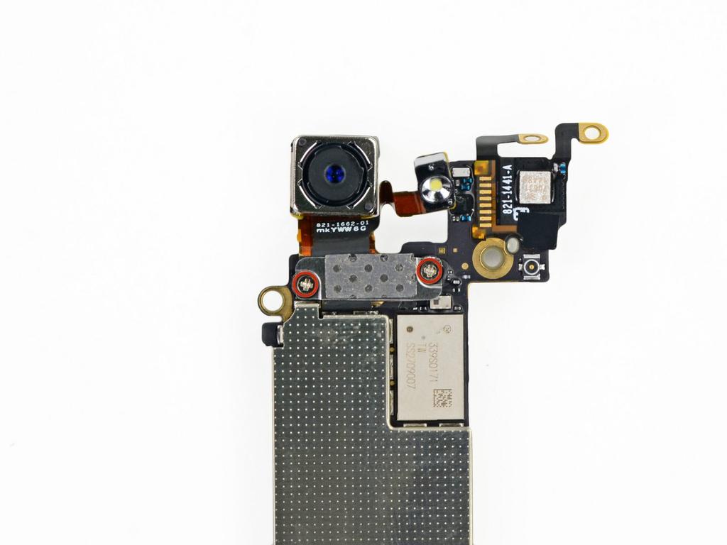 prevent any damage to the circuitry. Step 34 Rear-Facing Camera Remove two 1.