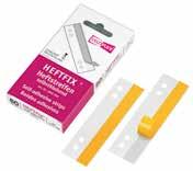 Self-adhesive Filing Strips Material Description / Colours Unit of Ref.No. HEFTFIX self-adhesive filing strips n to file samples, documents, brochures etc.