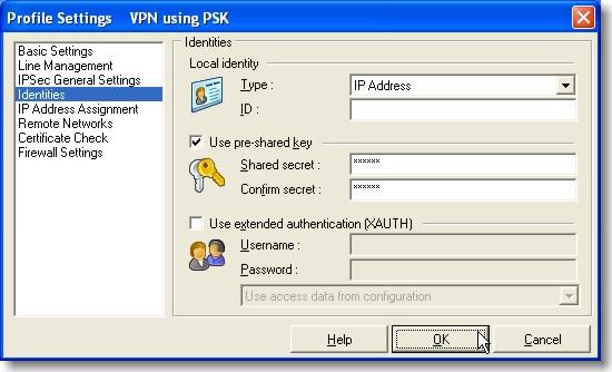Figure 1.2.13: Profile Settings: IPSec General Settings Verify the IP address or DNS name of the ASLv5 is correctly configured.