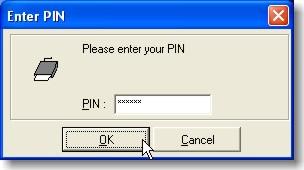 To verify that this has been done correctly; check to see if the user certificate is listed in Connection -> Enter PIN, Figure 2.