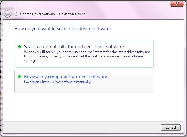 .. 7. Select Browse my computer for driver