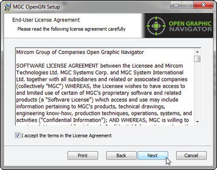2. Click Next. Figure 1 Welcome to the MGC OpenGN Setup Wizard The End-User License Agreement screen appears. 3.