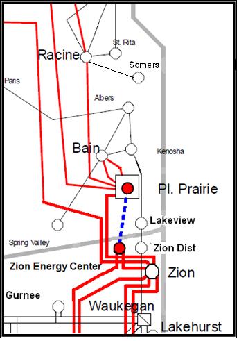 Pleasant Prairie Zion Energy Center Proposed 345kV line between Pleasant Prairie and Zion Energy Center (ComEd) substations Approximately 5.