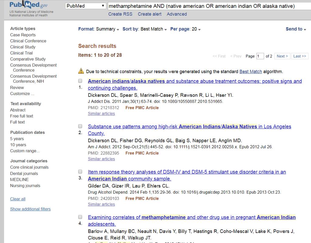 Article database: PubMed@NIH Filter further