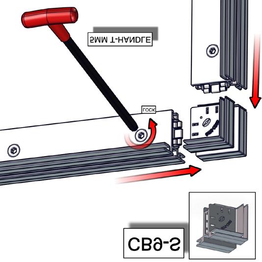 Assemble frame by securing CB9-S to the F34, F37, F42, F68 and F2s.