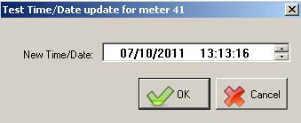12 Date and time update of the selected meter Updating the date and time of a selected meter is possible via the RS485 bus.