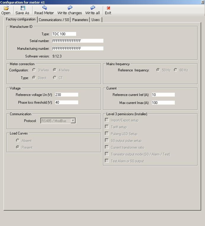 Page 9 of 13 4.10 Setup Menu Setup menu allows the administrator of the meters park to remotely access each unit.