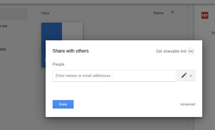 4. Google Drive дотроосоо файл болон фолдероо бусдад share хийж болно.