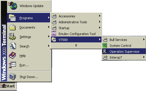 V7000 Operator's Guide User interfaces can be started through the standard Start menu.
