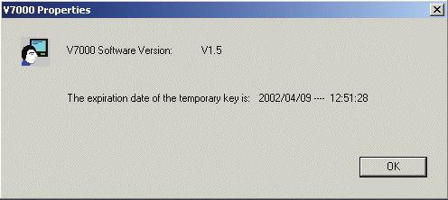 Figure 1-6 V7000 icons Software Version When a temporary key is active the following message box is