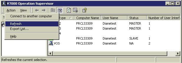 V7000 Operator's Guide The user Dianetest has launched two VOS user interfaces. One is running on FRCLS3309 platform. It is the user interface itself.